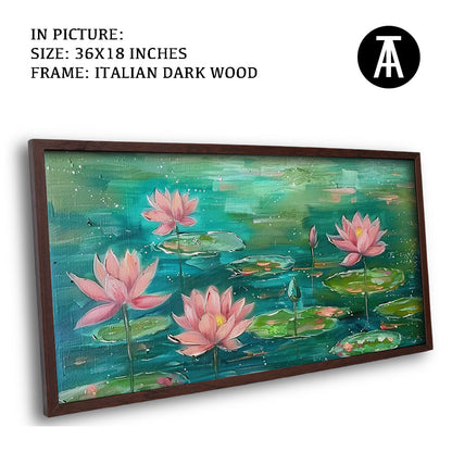 Artwork in Dark Wood Frame
