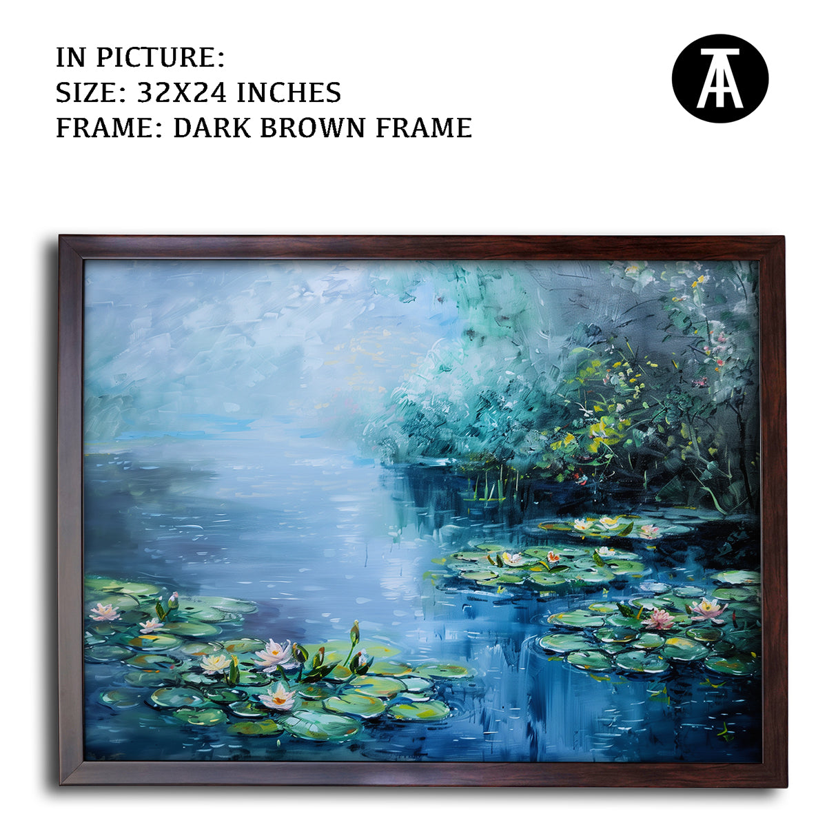 Artwork in Metal Champagne Gold Frame