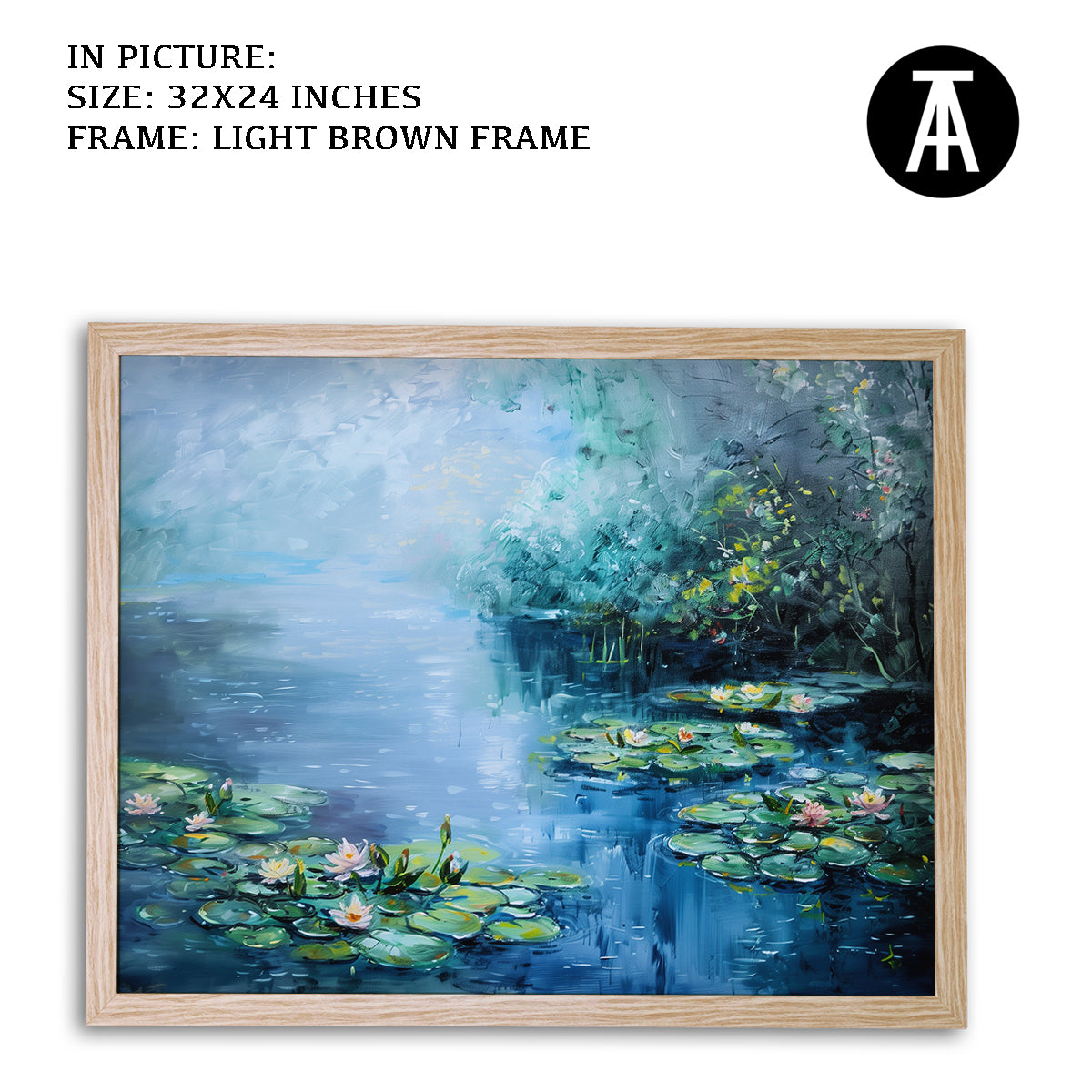 Artwork in Dark Brown Frame