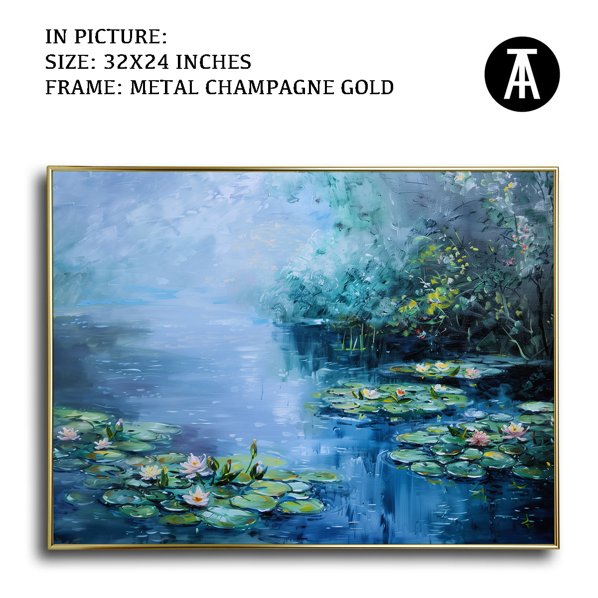Artwork in Light Brown Frame