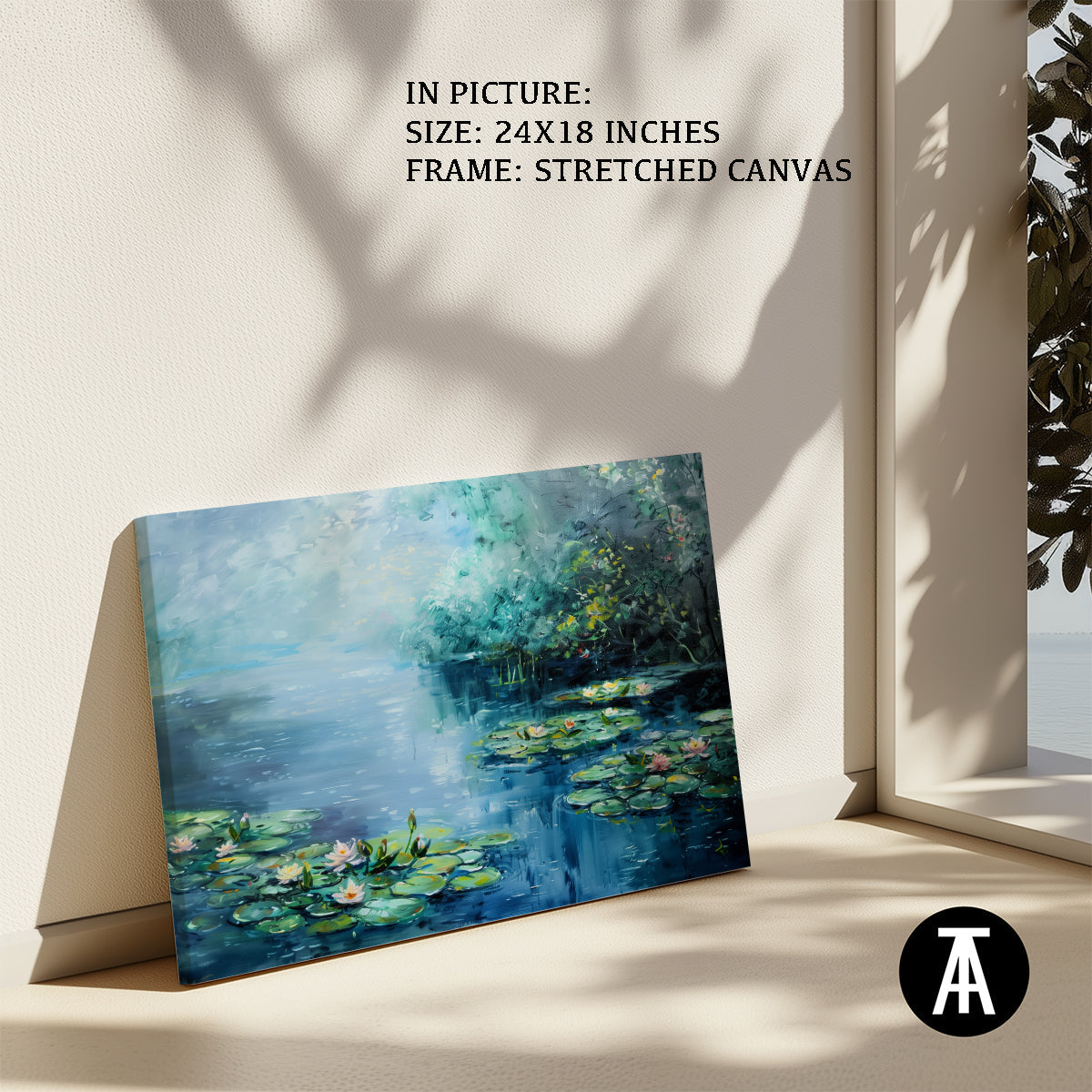 Artwork in Natural Wood Frame