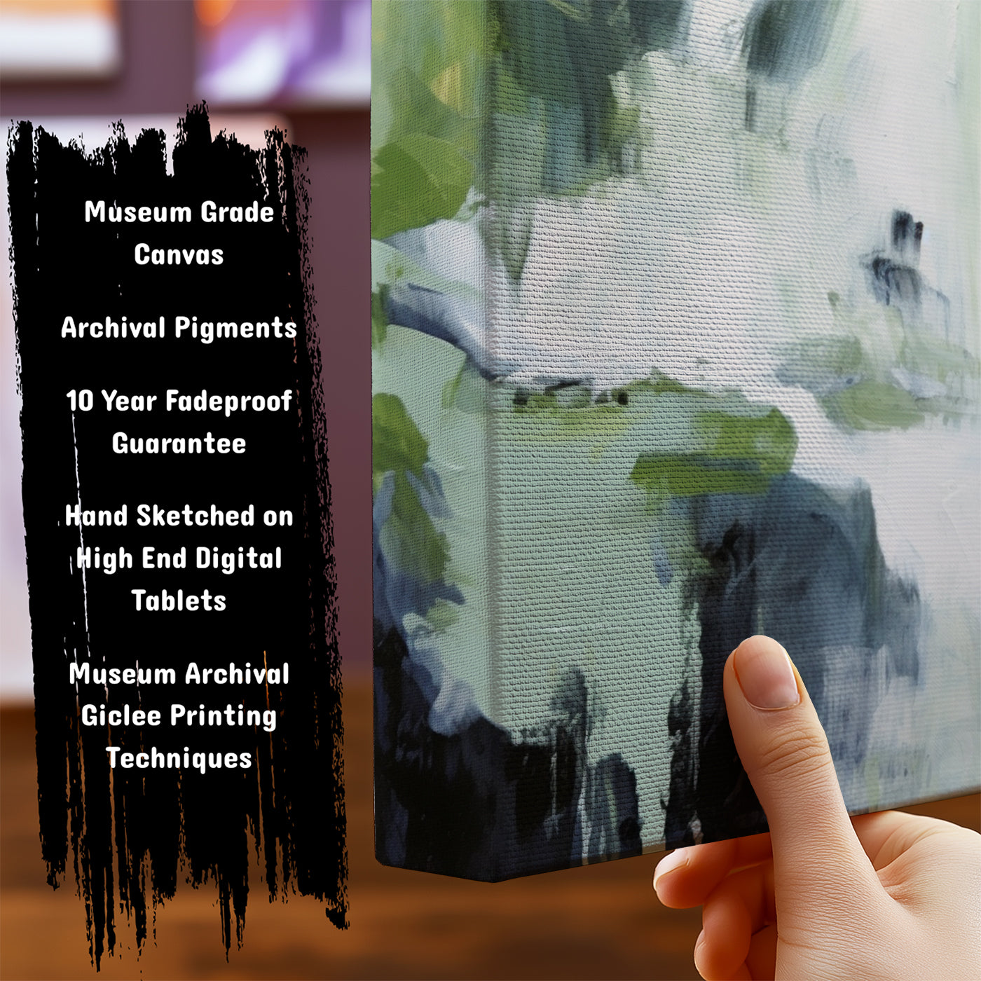 Information about Abstract Canvas Art Print