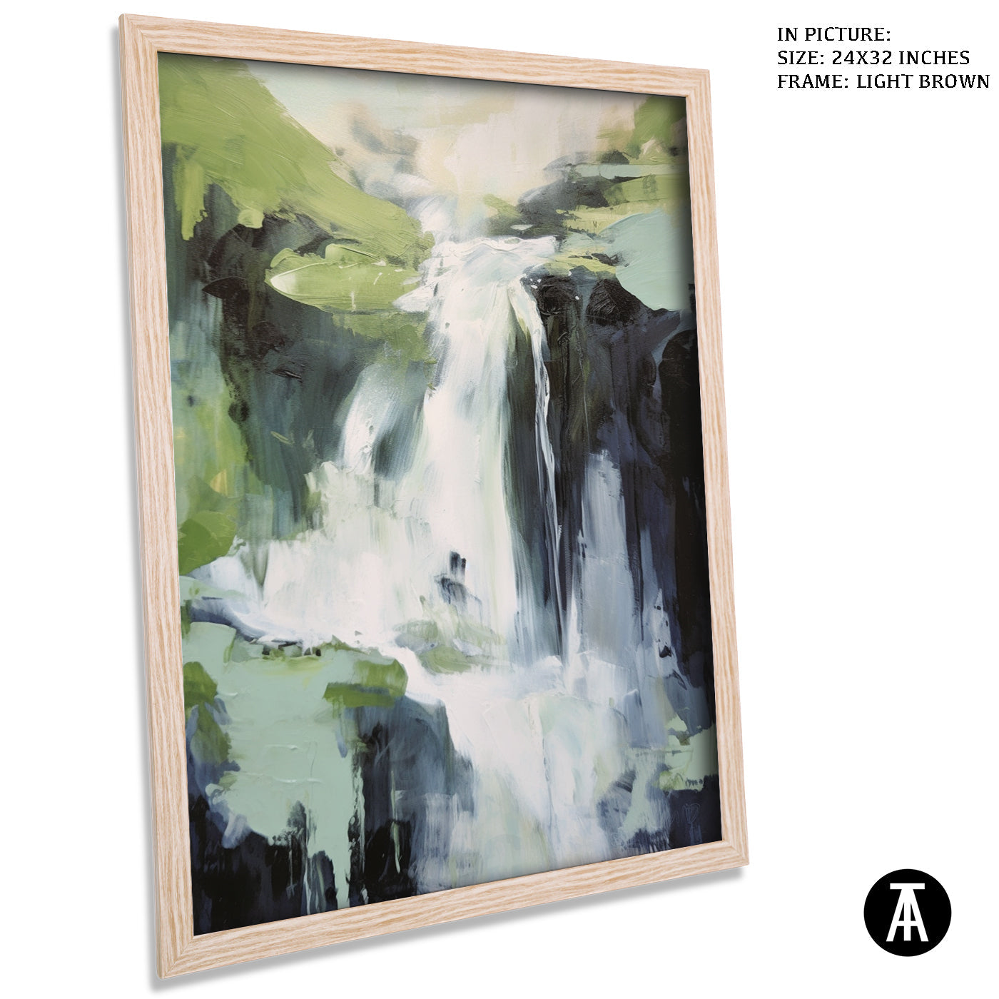 Artwork in Dark Brown Frame