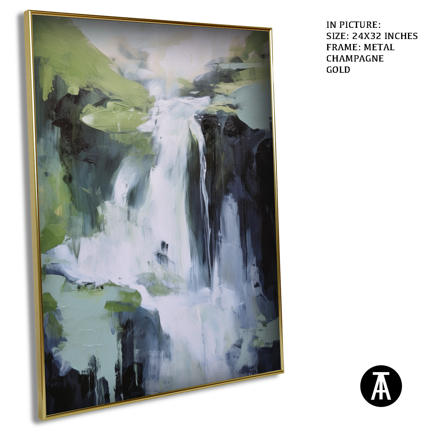 Artwork in Light Brown Frame