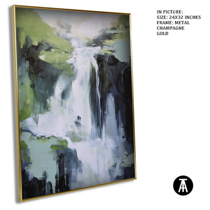 Artwork in Light Brown Frame