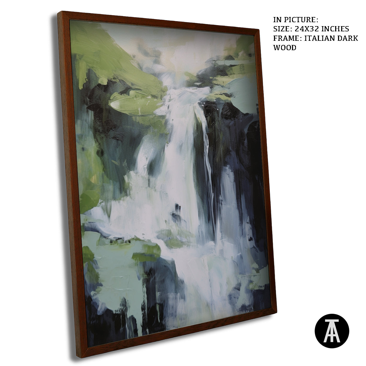 Artwork in Dark Wood Frame