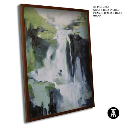 Artwork in Dark Wood Frame