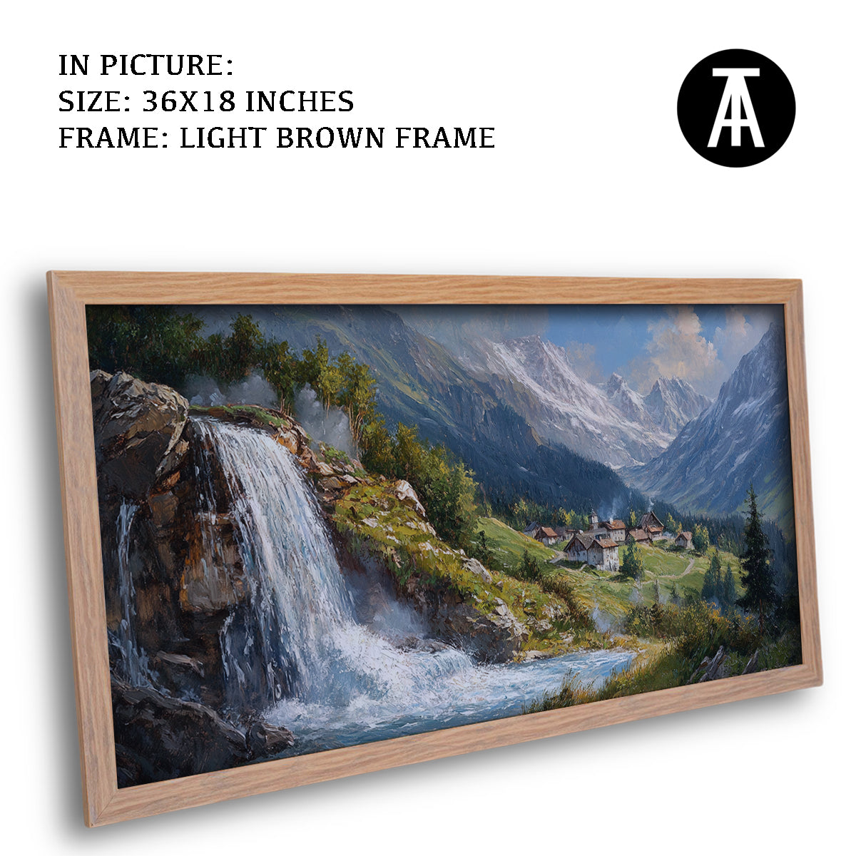 Artwork in Dark Brown Frame