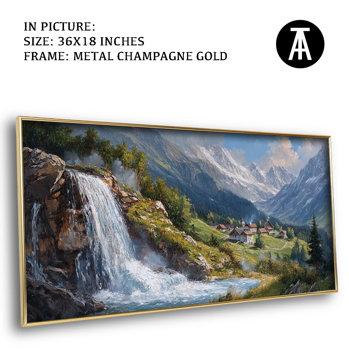 Artwork in Light Brown Frame