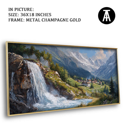 Artwork in Light Brown Frame