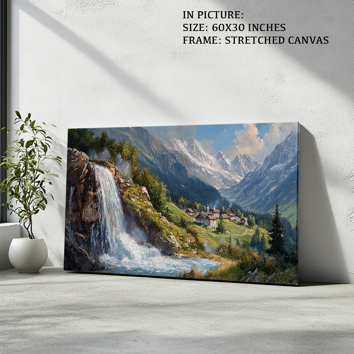 Artwork in Natural Wood Frame