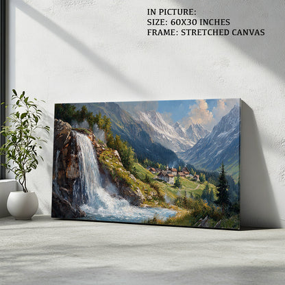 Artwork in Natural Wood Frame