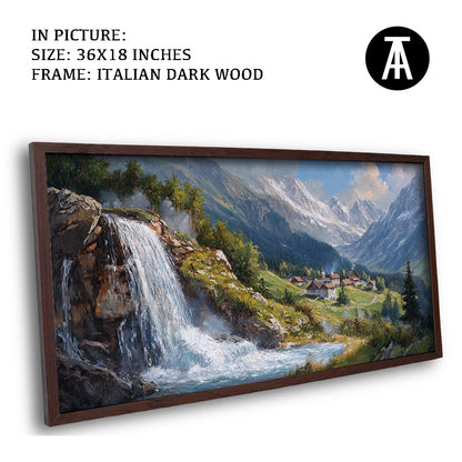 Artwork in Dark Wood Frame