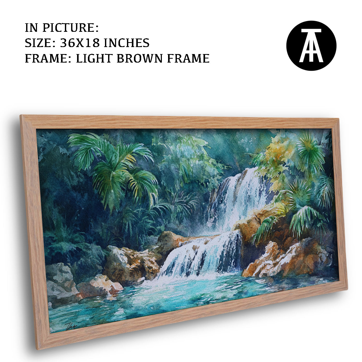 Artwork in Dark Brown Frame