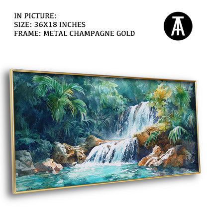 Artwork in Light Brown Frame