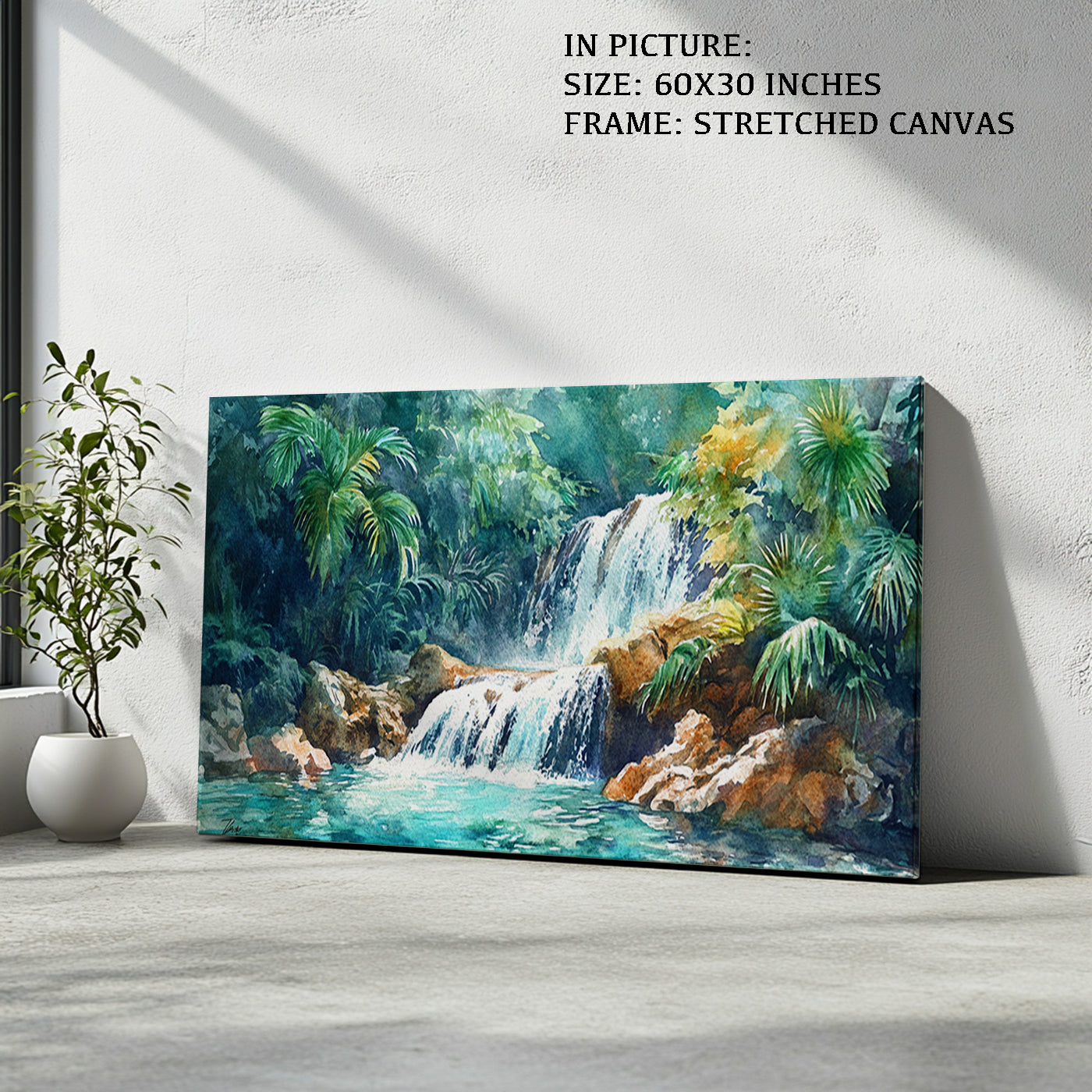 Artwork in Natural Wood Frame