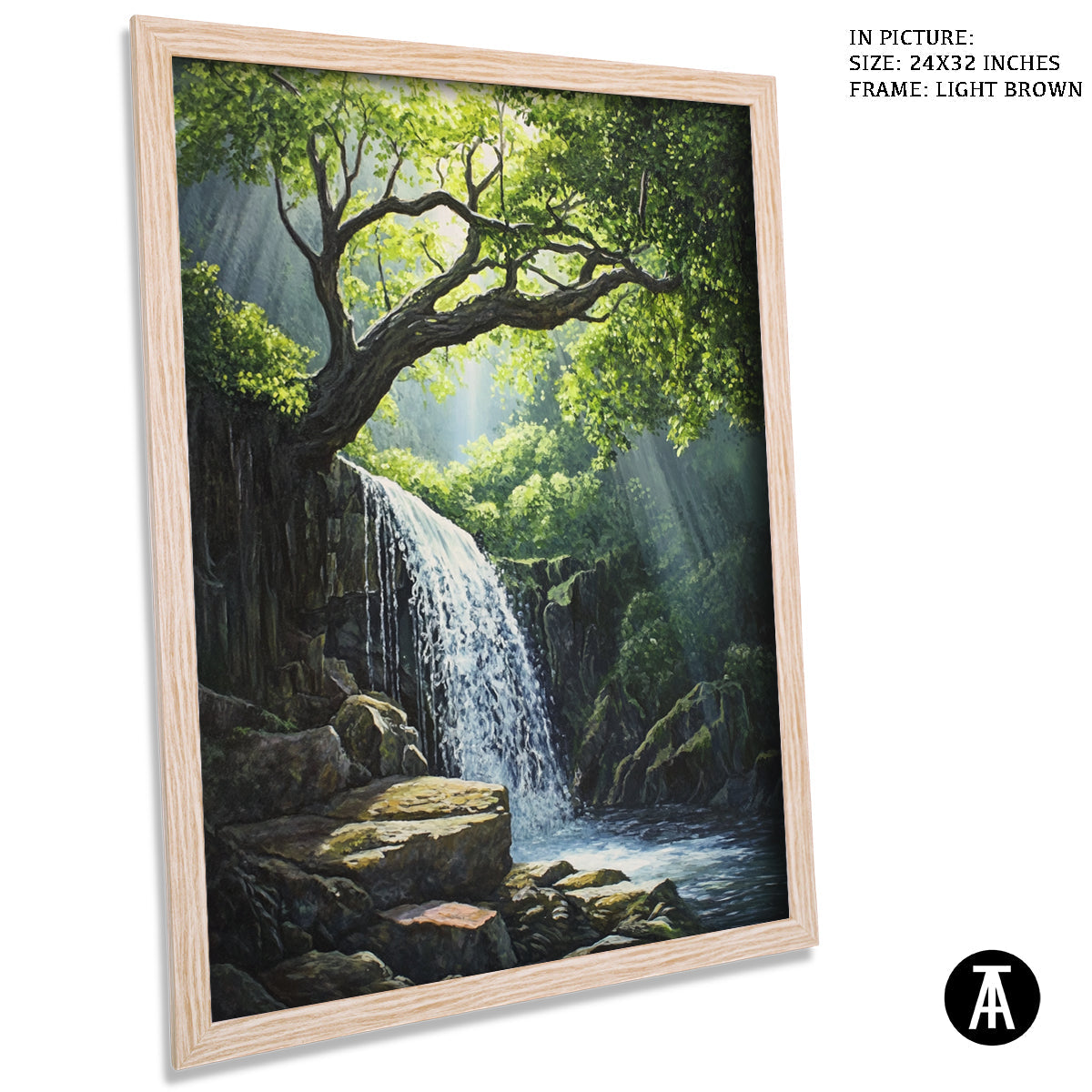 Artwork in Dark Brown Frame
