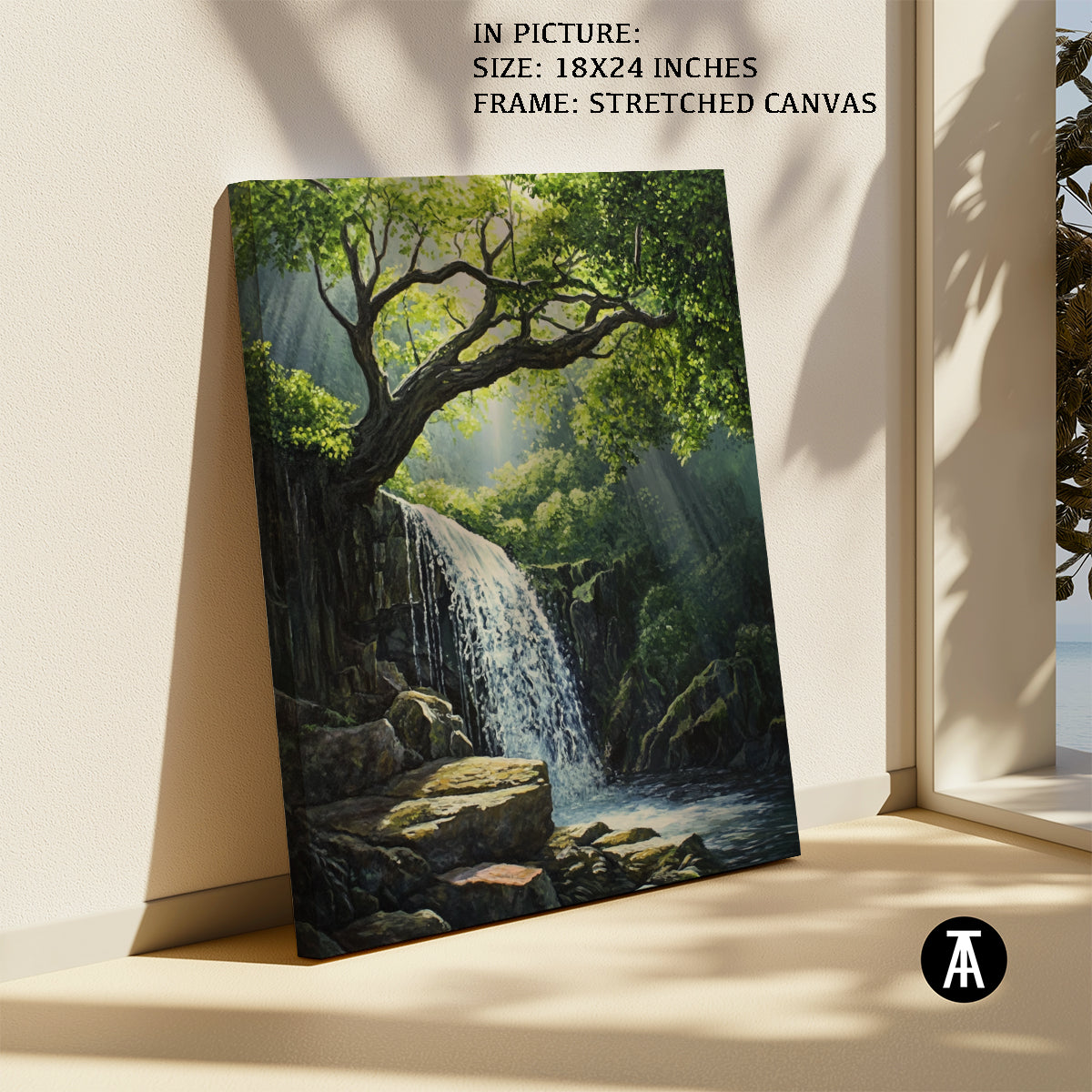 Artwork in Natural Wood Frame