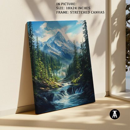 Artwork in Natural Wood Frame