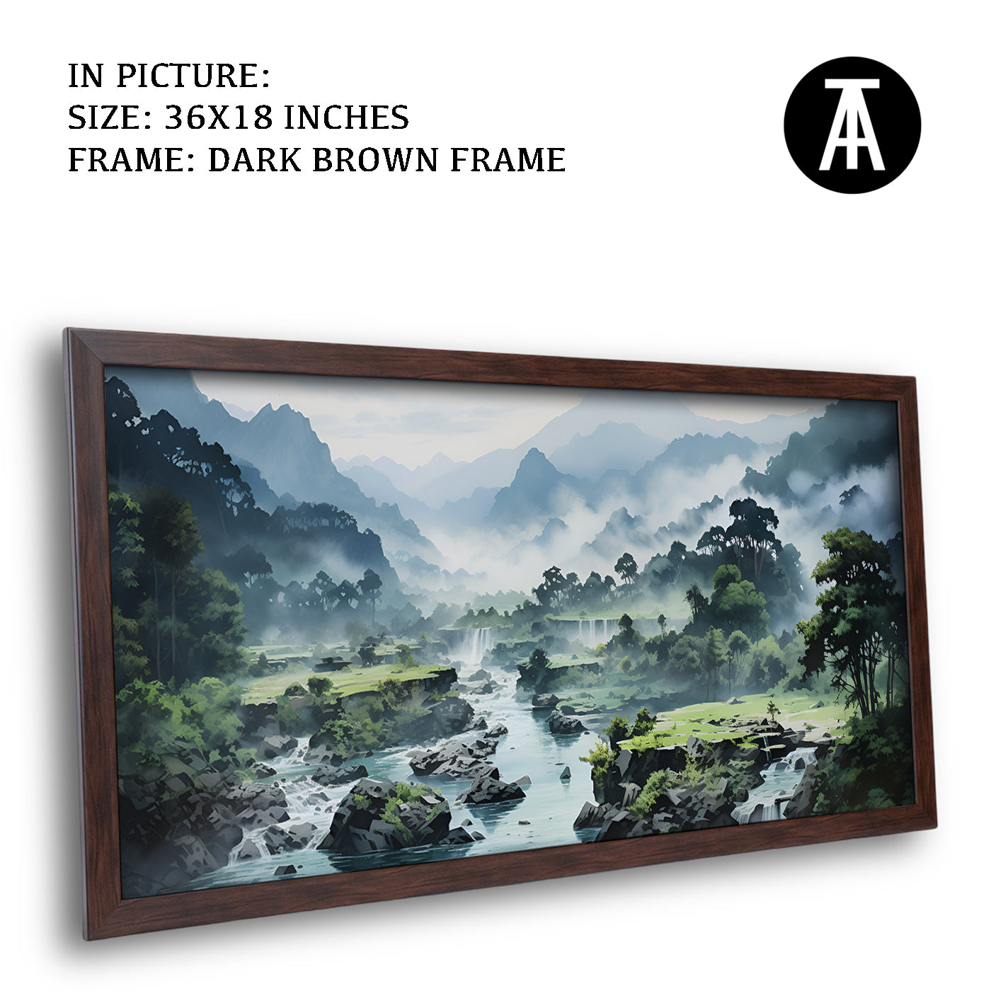 Artwork in Metal Champagne Gold Frame