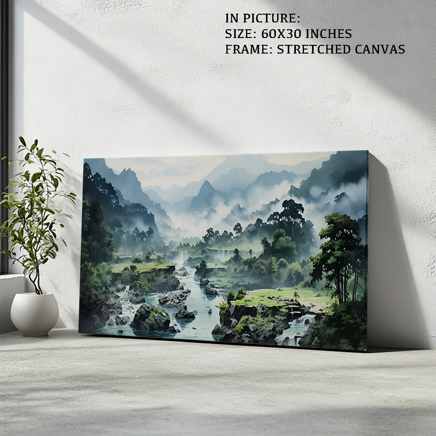 Artwork in Natural Wood Frame