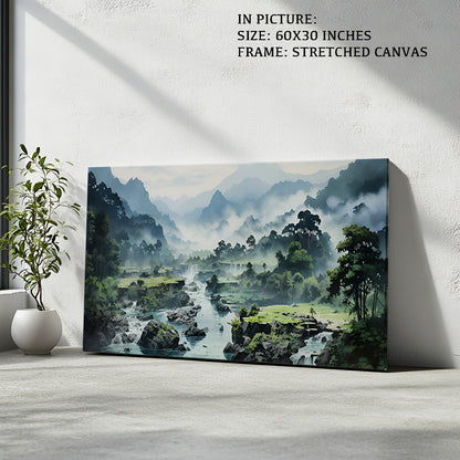 Artwork in Natural Wood Frame