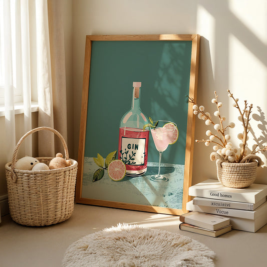 Boho Art Painting in a Lifestyle Setting
