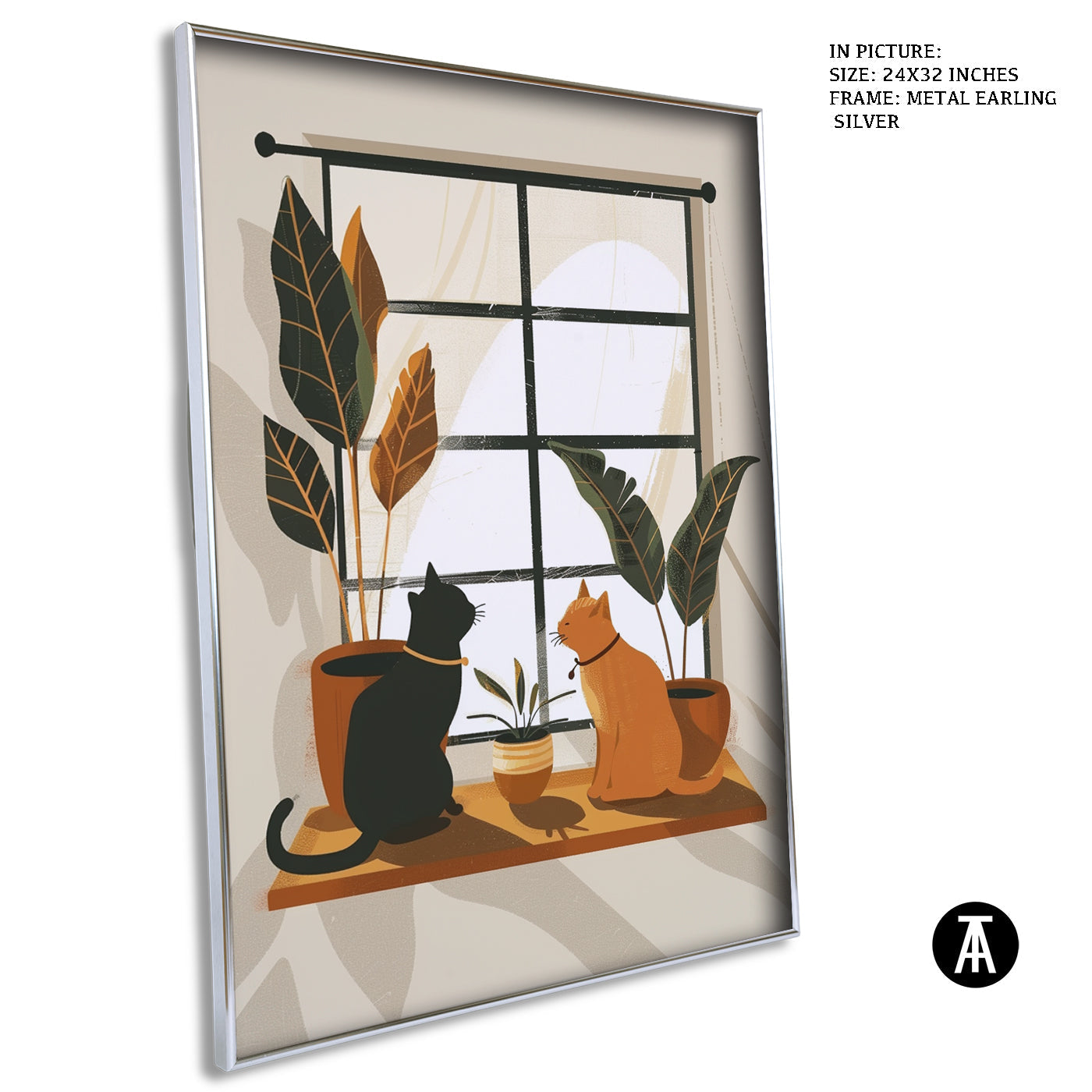 Artwork in Metal Earling Silver Frame