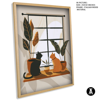 Artwork in Natural Wood Frame