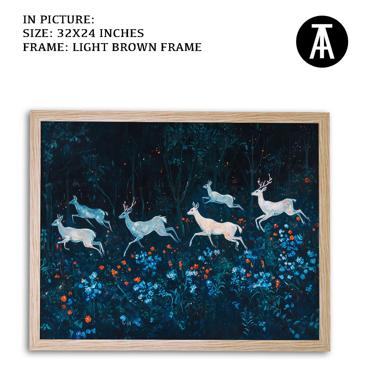 Artwork in Dark Brown Frame
