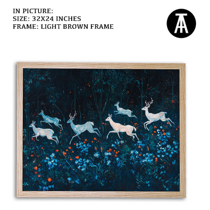 Artwork in Dark Brown Frame