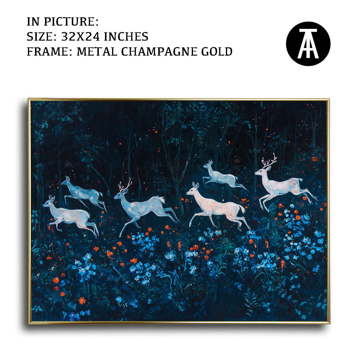 Artwork in Light Brown Frame
