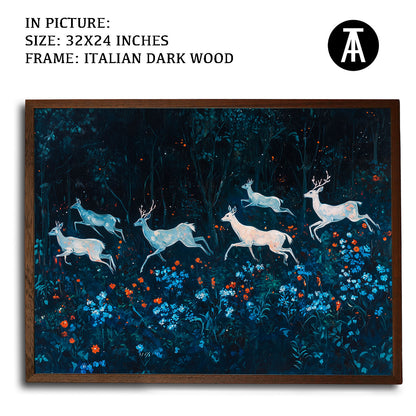 Artwork in Dark Wood Frame