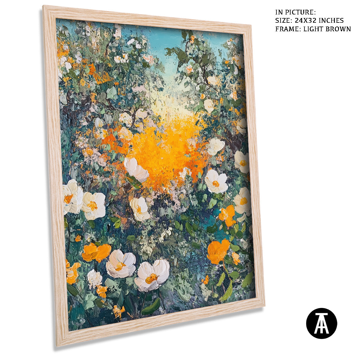 Artwork in Dark Brown Frame