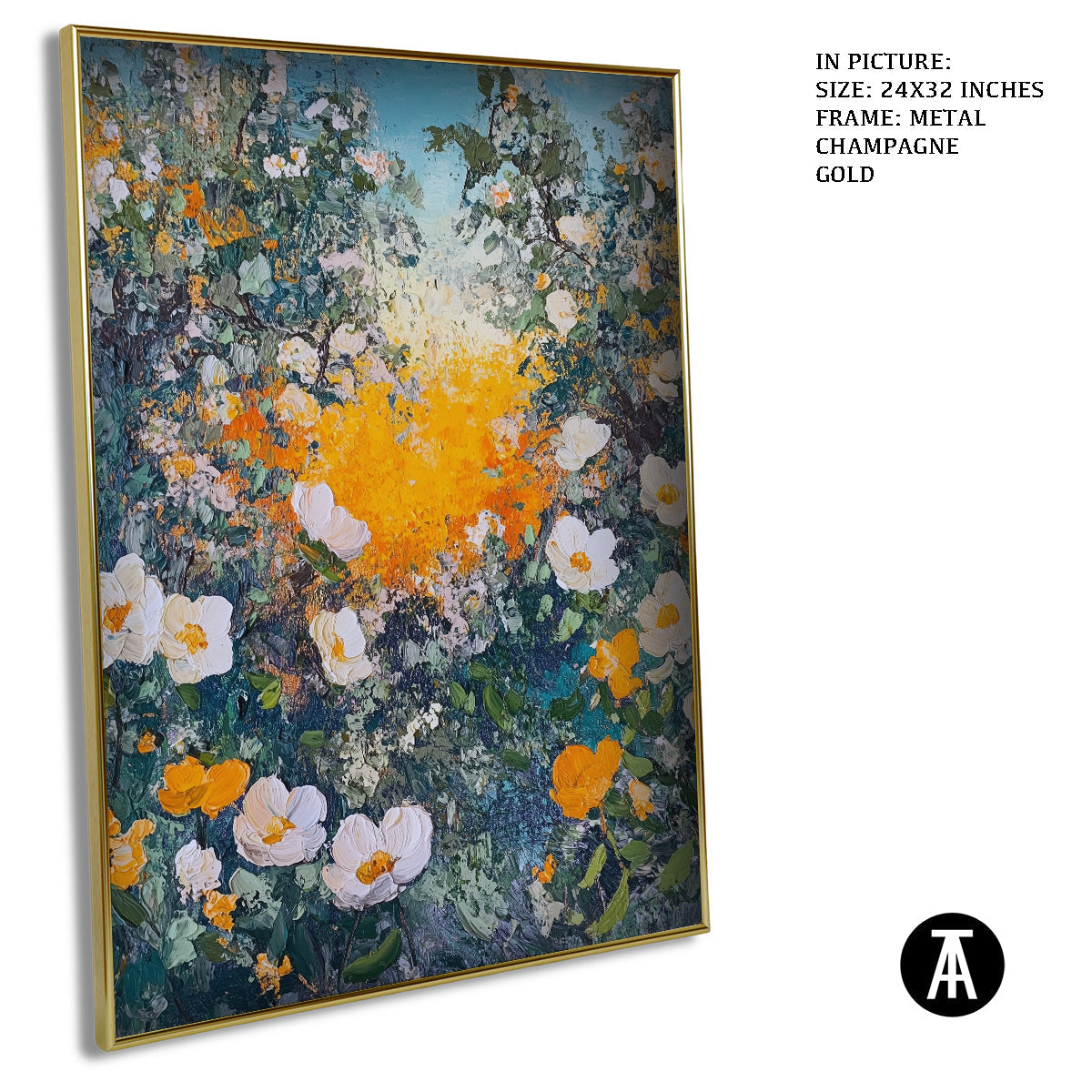 Artwork in Light Brown Frame