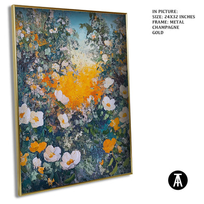 Artwork in Light Brown Frame
