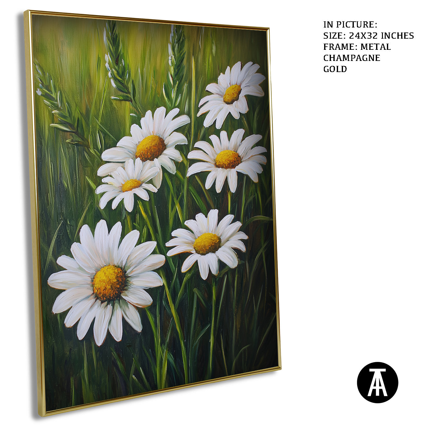 Artwork in Light Brown Frame