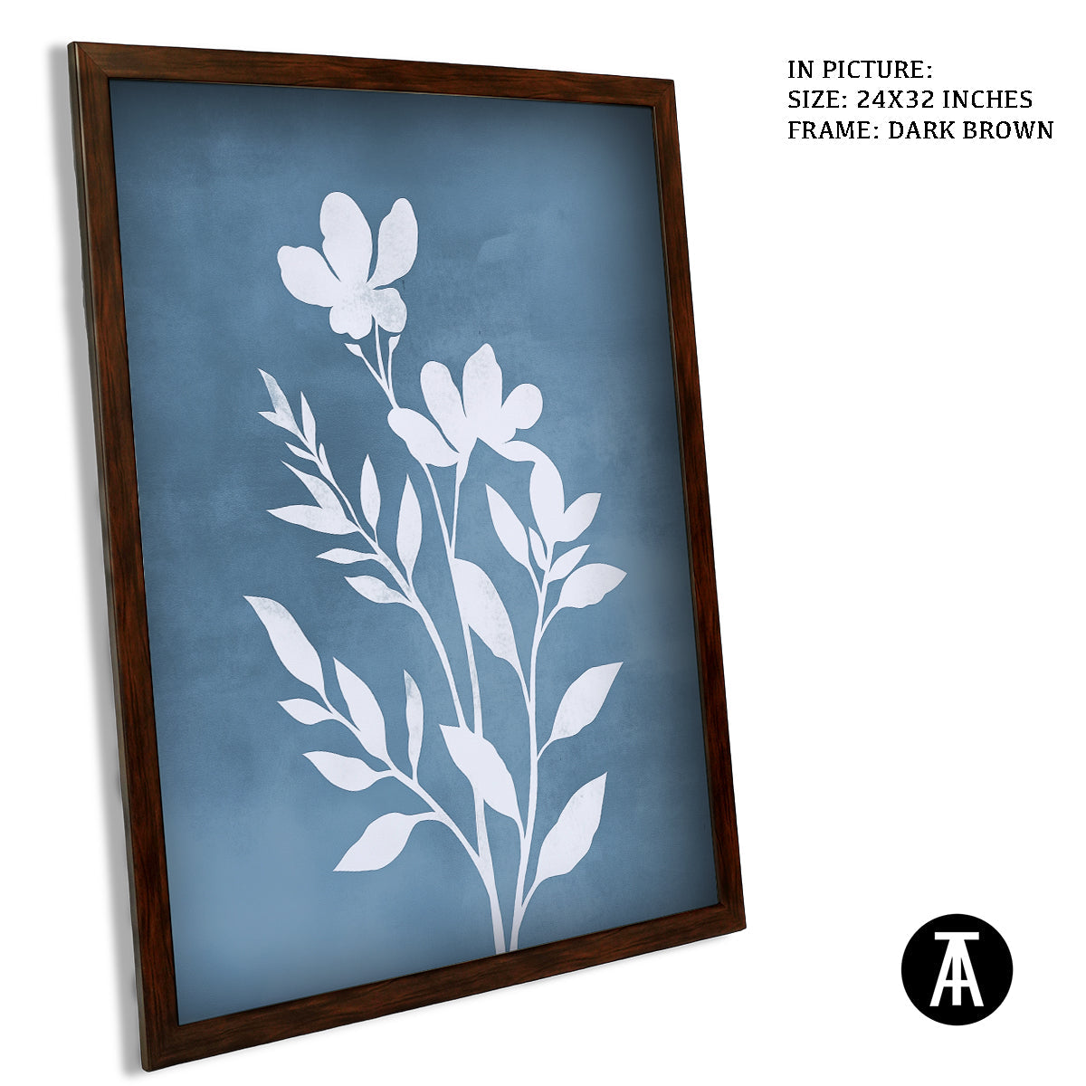 Sample Artwork in Dark Brown Frame