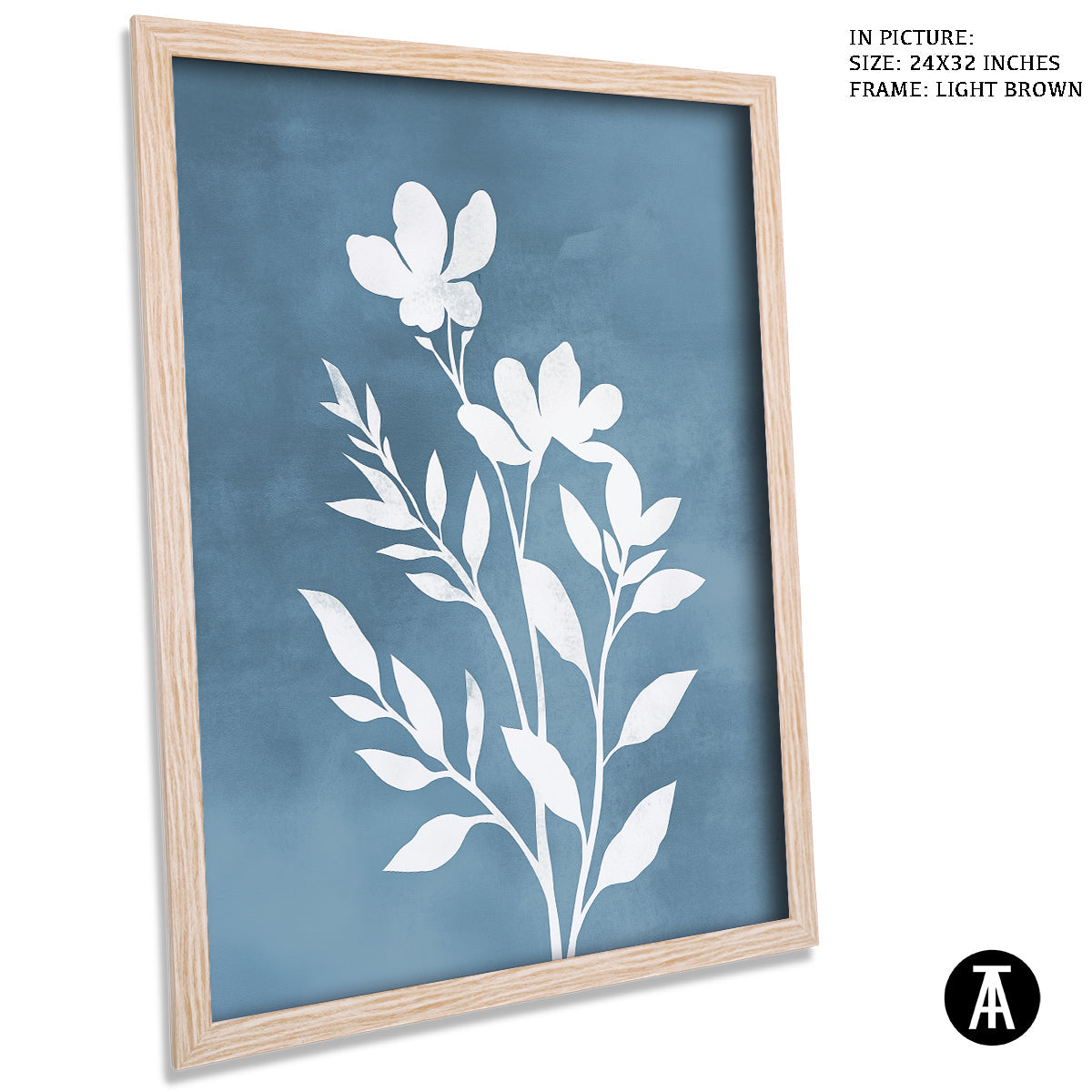 Sample Artwork in Light Brown Frame