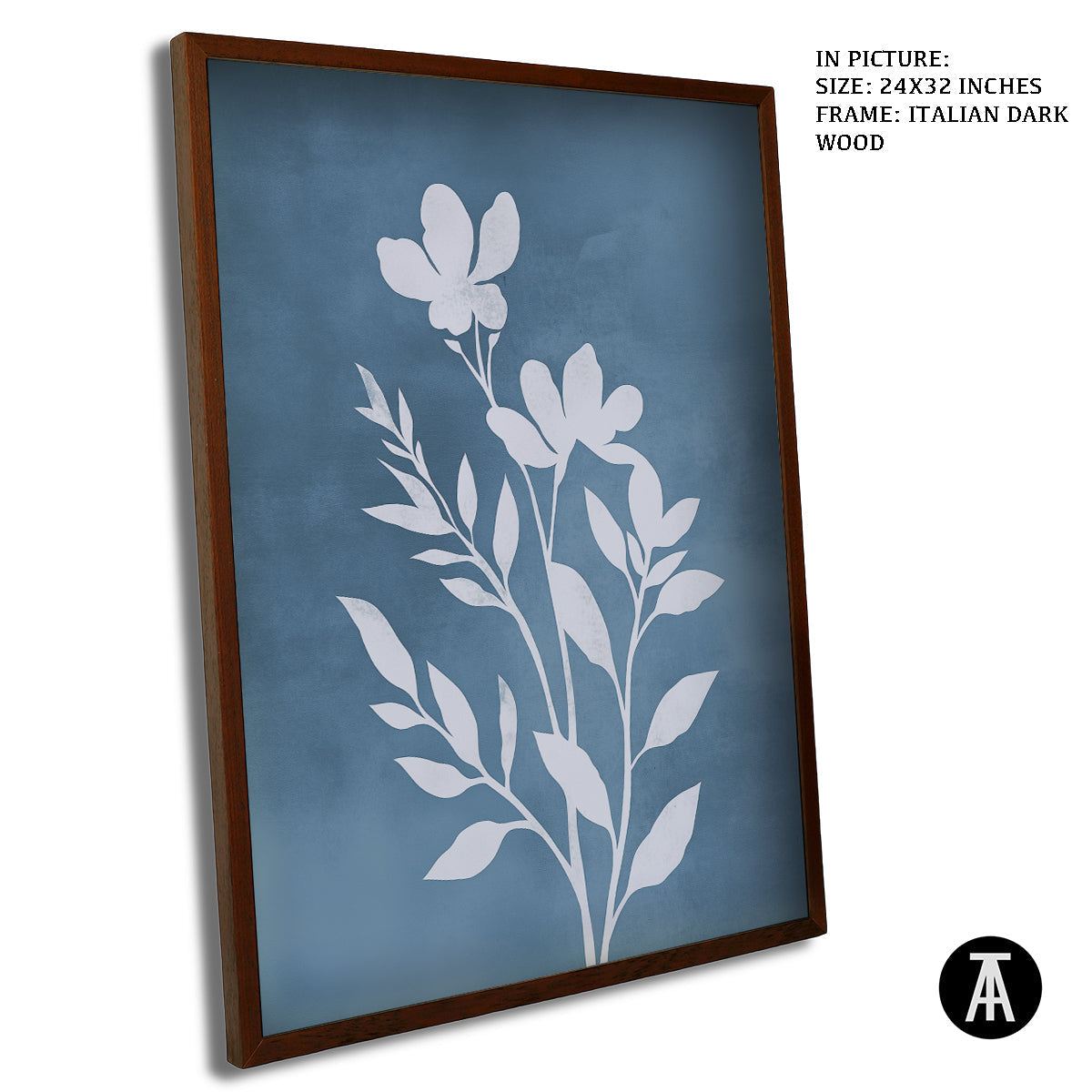 Sample Artwork in Italian Wood Framing Dark