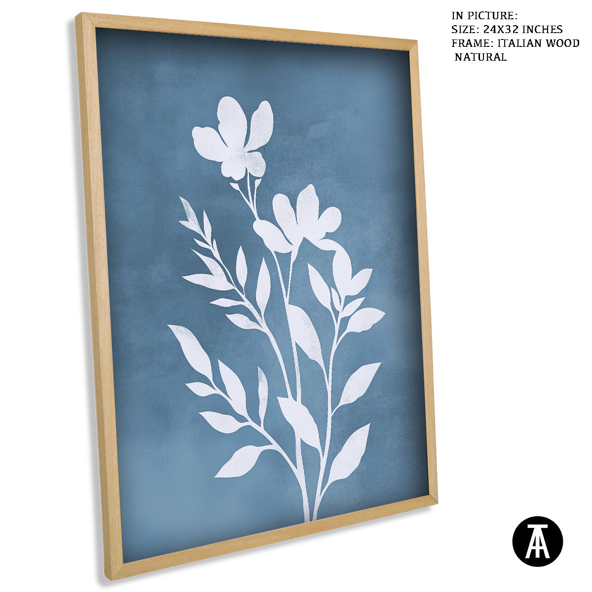 Sample Artwork in Italian Wood Framing Natural