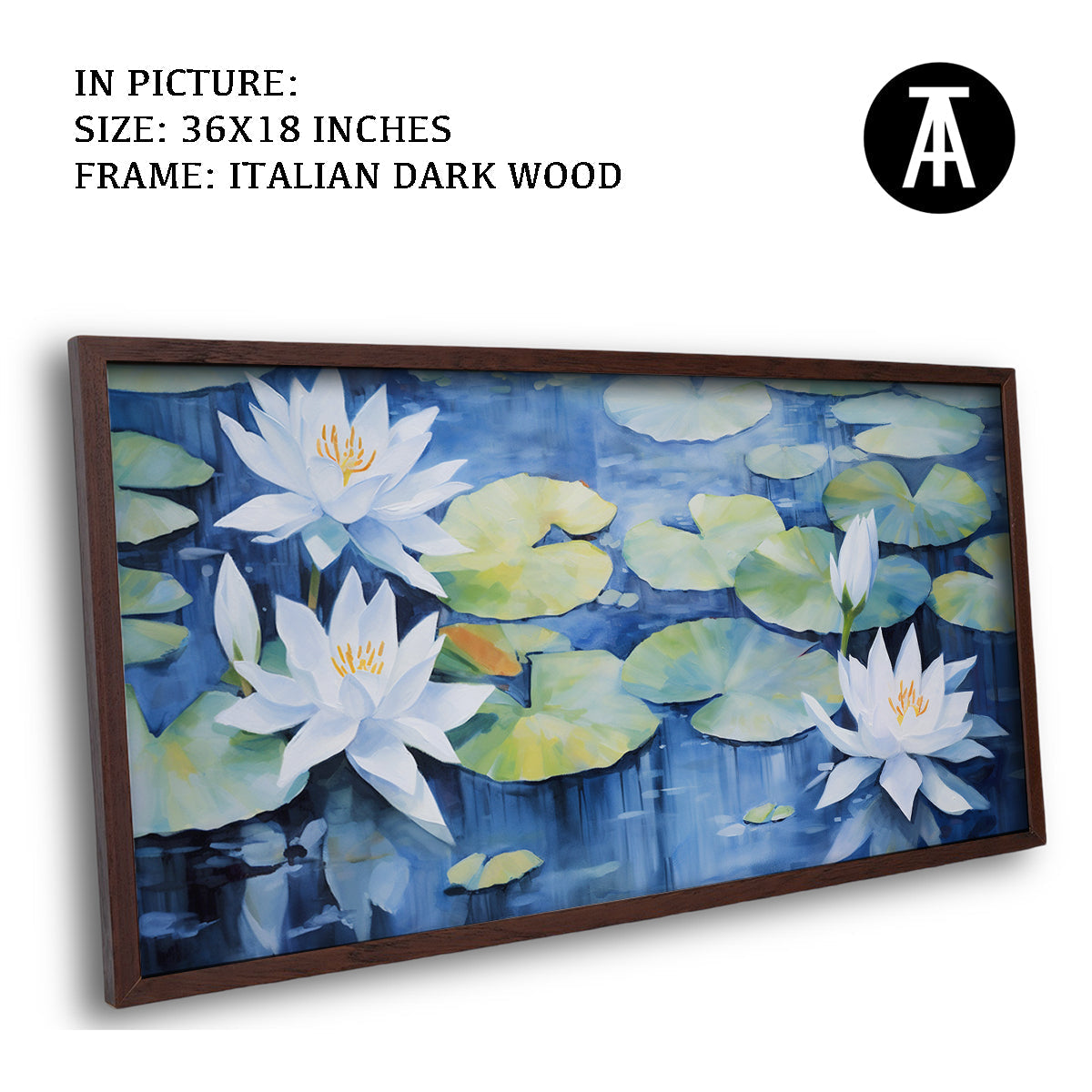 Artwork in Dark Wood Frame