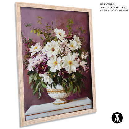 Artwork in Dark Brown Frame