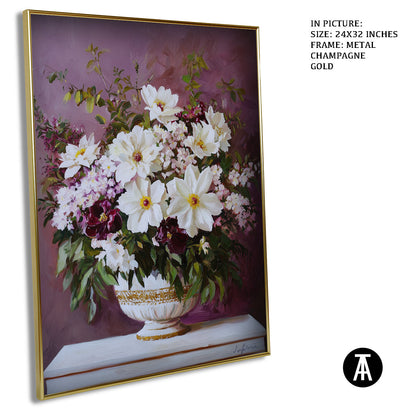 Artwork in Light Brown Frame