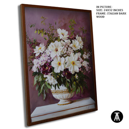 Artwork in Dark Wood Frame