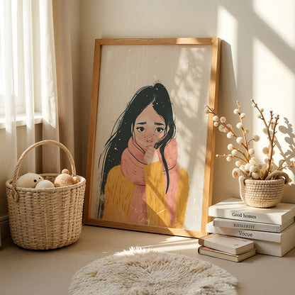 Boho Art Painting in a Lifestyle Setting
