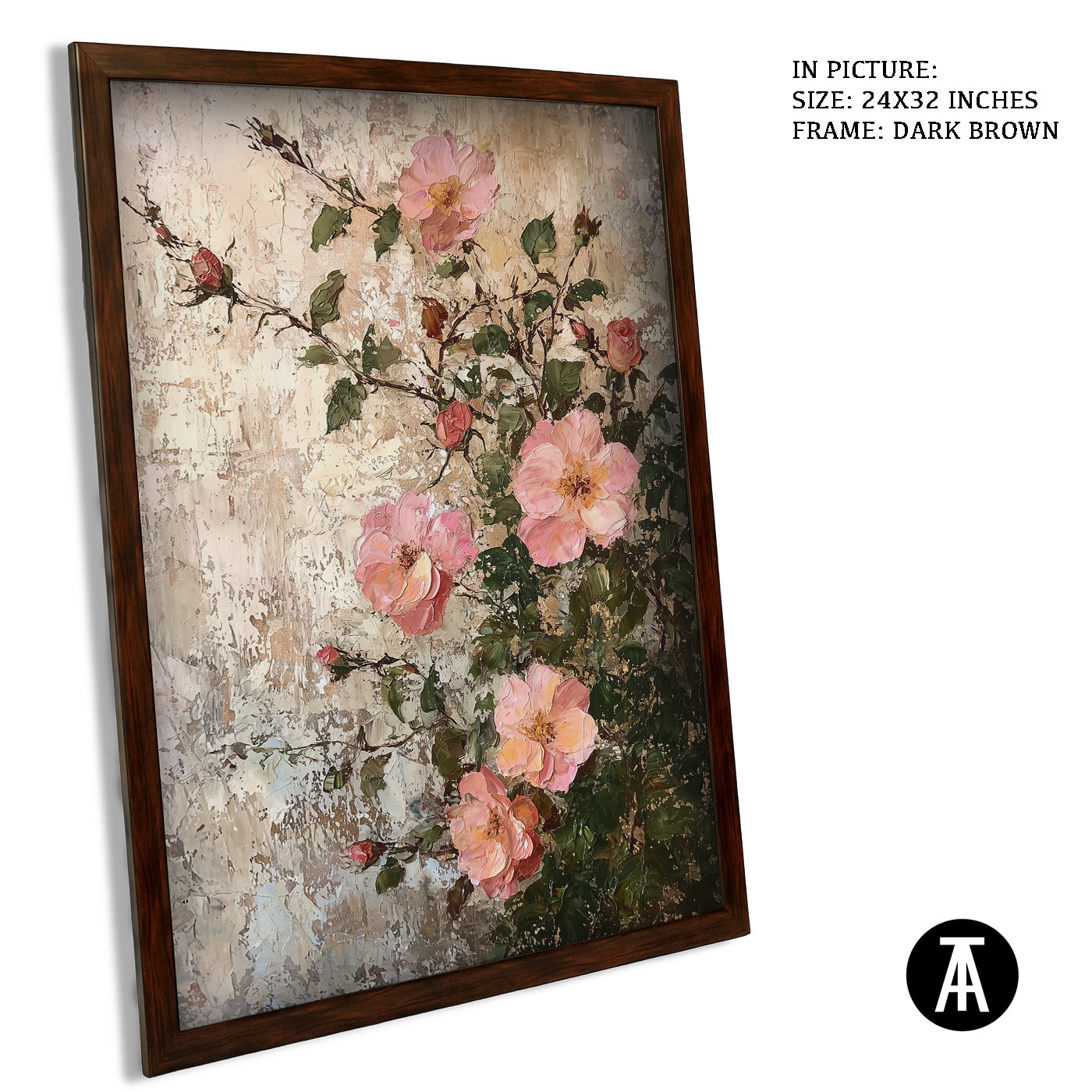 Artwork in Metal Champagne Gold Frame