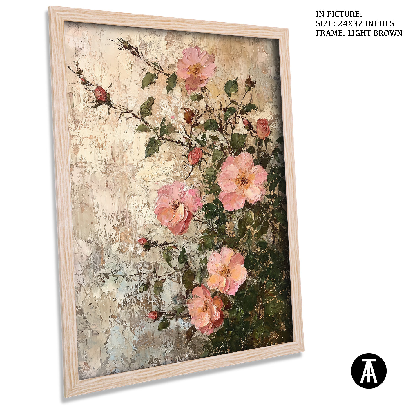 Artwork in Dark Brown Frame