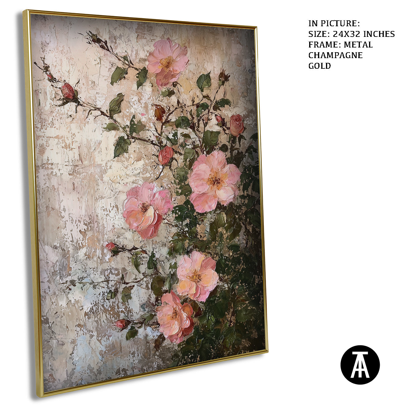 Artwork in Light Brown Frame