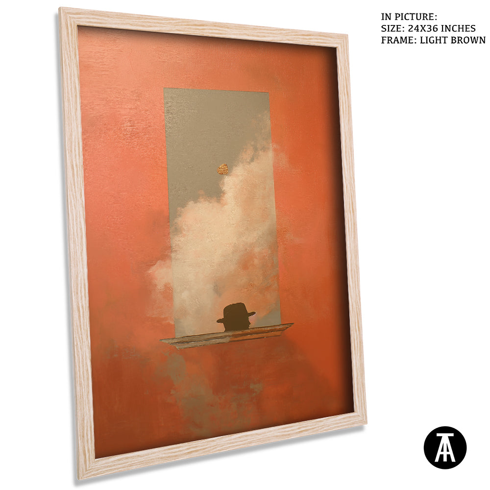 Artwork in Light Brown Frame